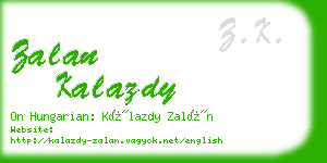 zalan kalazdy business card